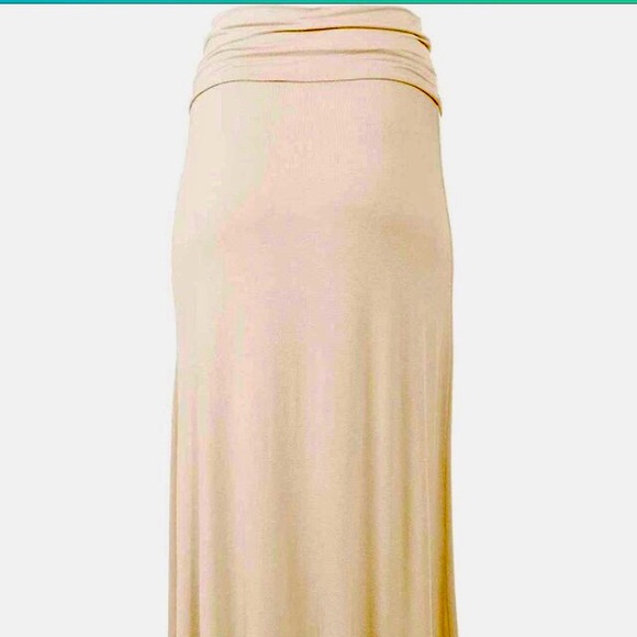 Susana Monaco 2 Piece Outfit Cream Halter High Neck Skirt Fold-over - High-Waist - Picture 11 of 16